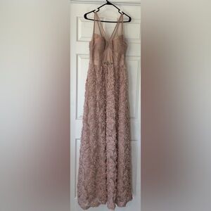 Adrianna Papell Pink Ruffled Maxi Skirt for Cocktail